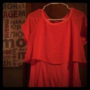 Super cute coral Casual top.